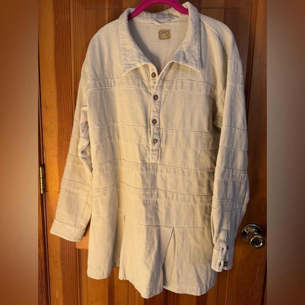We The Free Cream Lightweight Shirt Jacket
